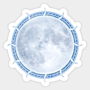 Grunge Moon Sticker